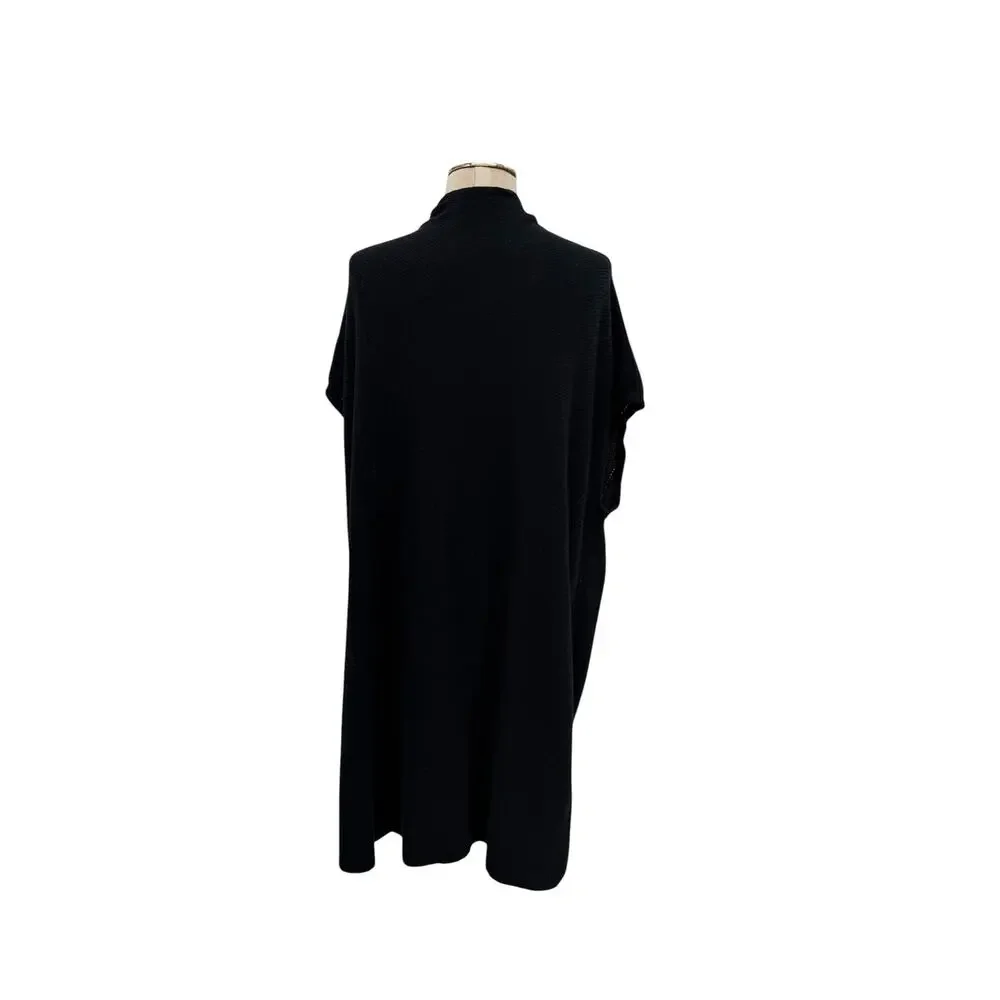 Vince‎ Black Cashmere Wool Open Front Duster Cardigan Sweater Size Large